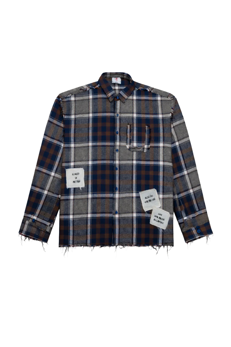 DRO Journey Flannel - Earth Brown Plaid