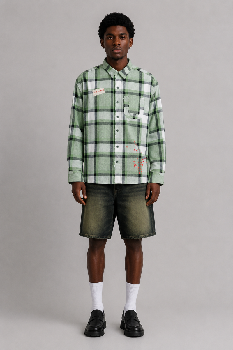 DRO In Motion Flannel - Olive Plaid