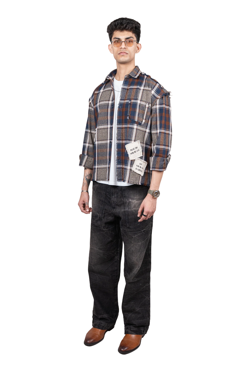 DRO Journey Flannel - Earth Brown Plaid