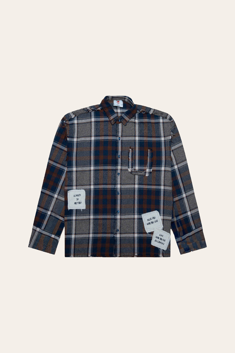 DRO Journey Flannel - Earth Brown Plaid