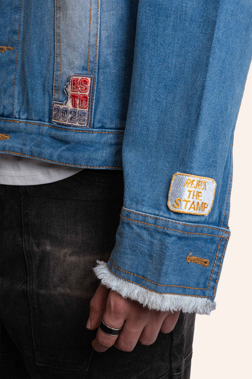 DRO Born in Mumbai Denim Jacket - Indigo Blue