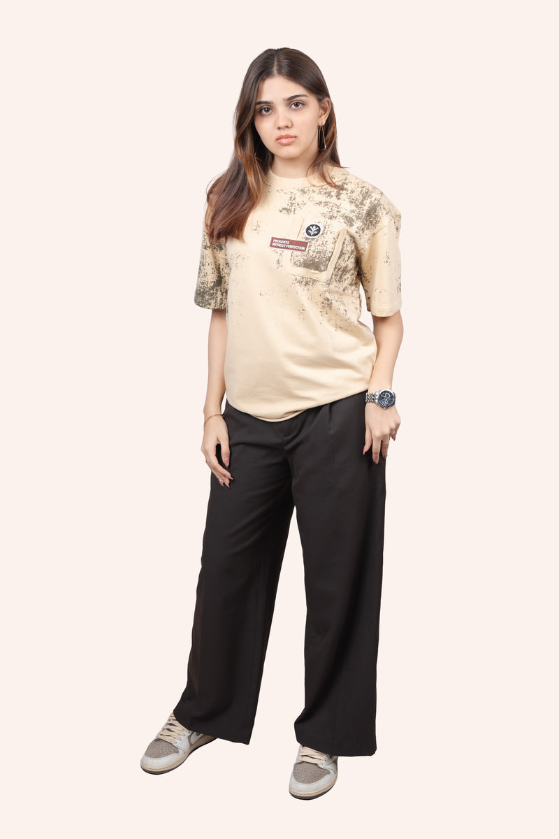 DRO Woven Progress Tee - Pebble