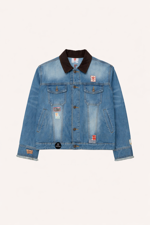 DRO Born in Mumbai Denim Jacket - Indigo Blue