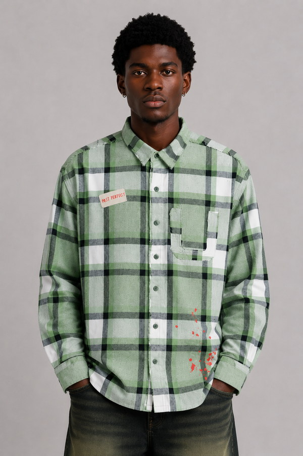 DRO In Motion Flannel - Olive Plaid