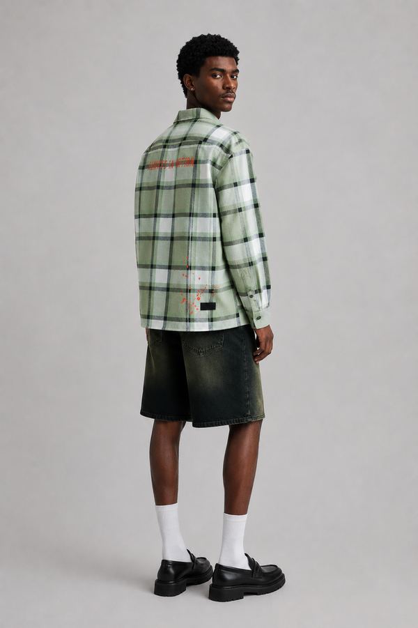 DRO In Motion Flannel - Olive Plaid