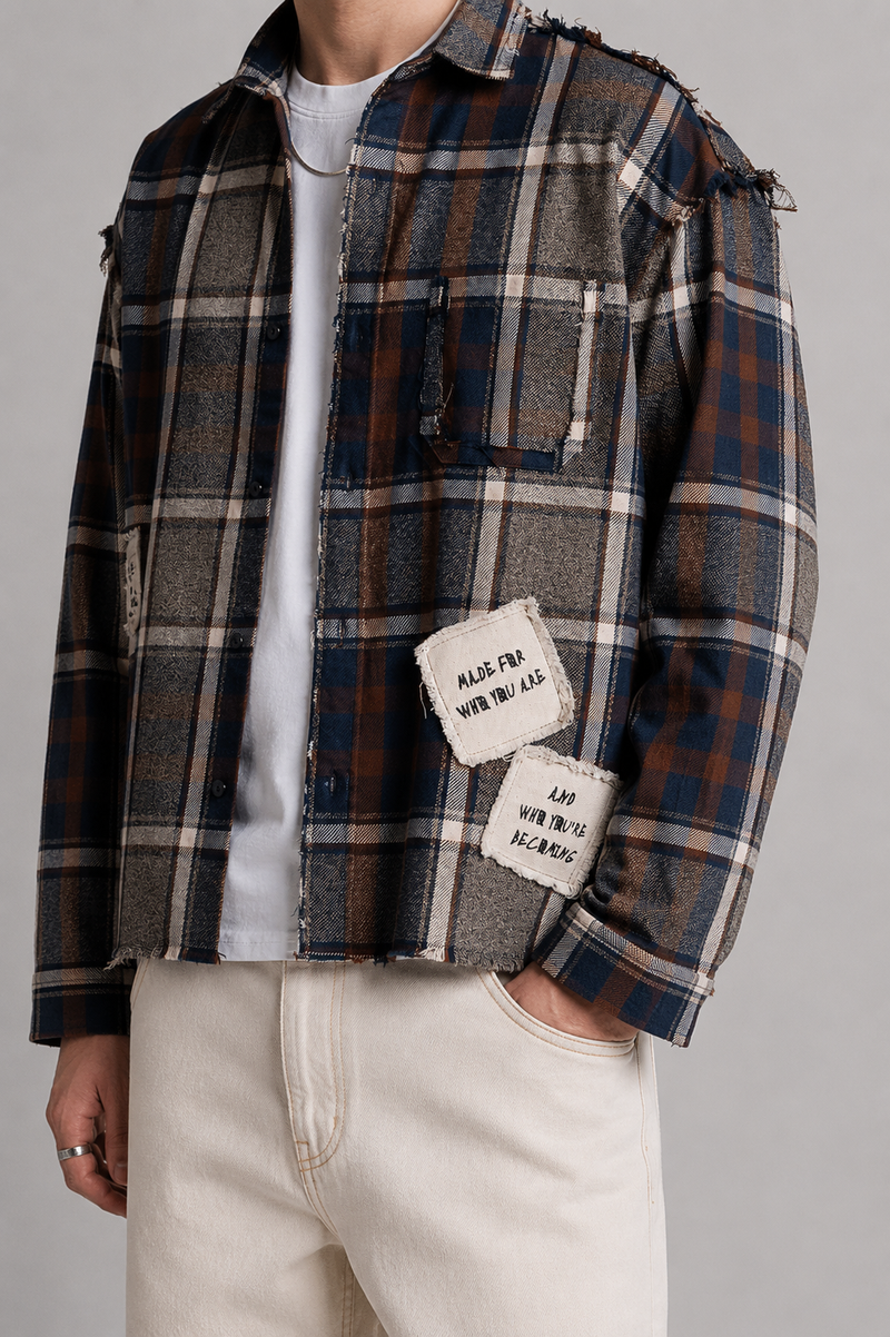 DRO Journey Flannel - Earth Brown Plaid