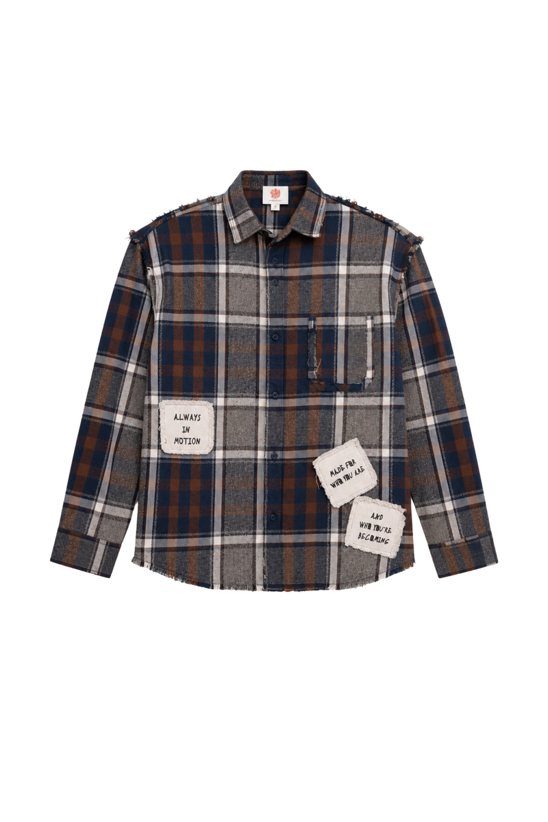 DRO Journey Flannel - Earth Brown Plaid