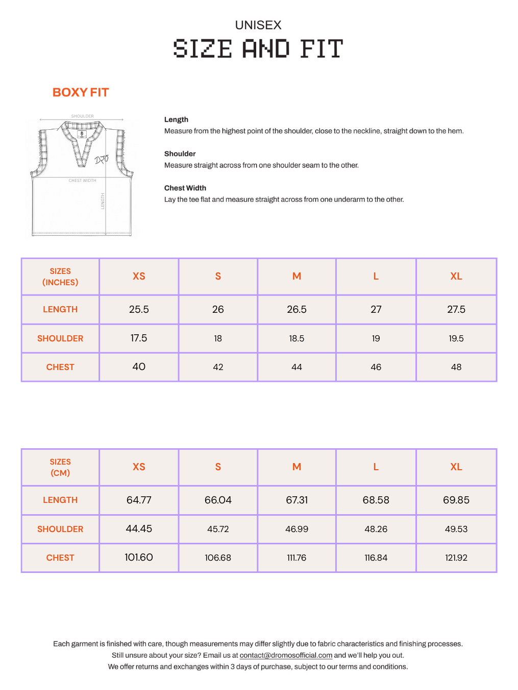 Size Guide