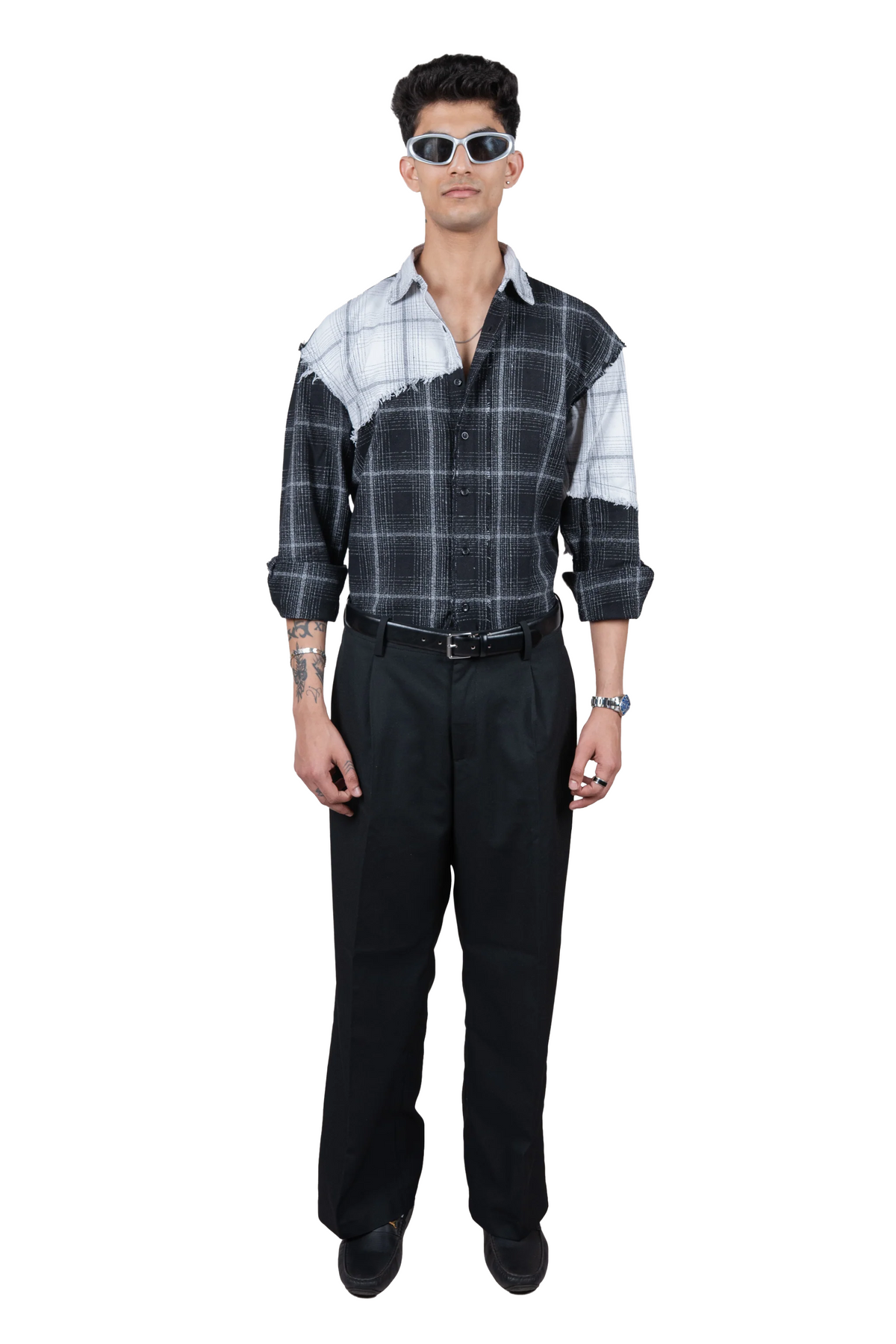 DRO In Between Flannel - Black & White