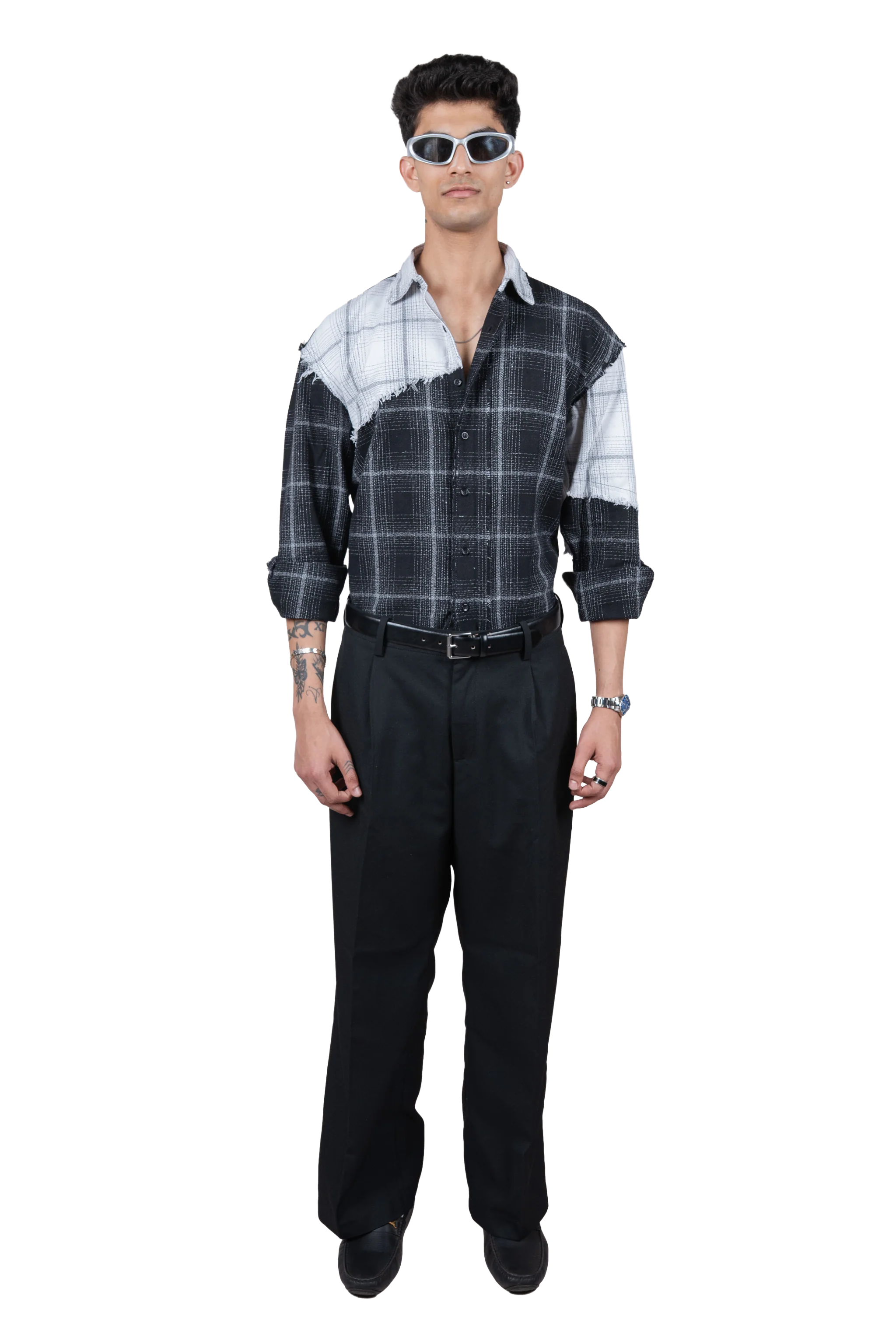DRO In Between Flannel - Black & White