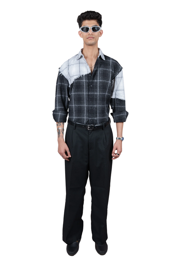 DRO In Between Flannel - Black & White