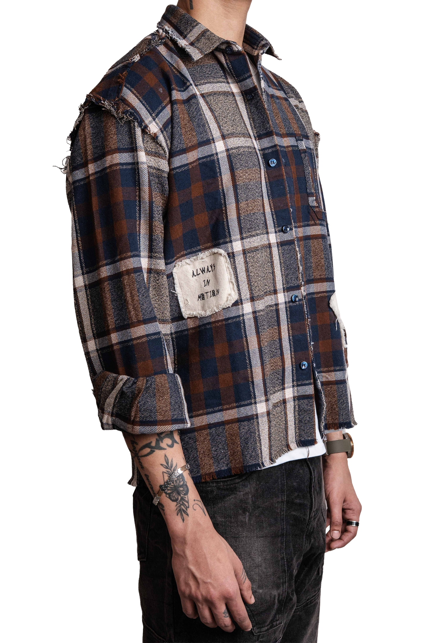 DRO Journey Flannel - Earth Brown Plaid