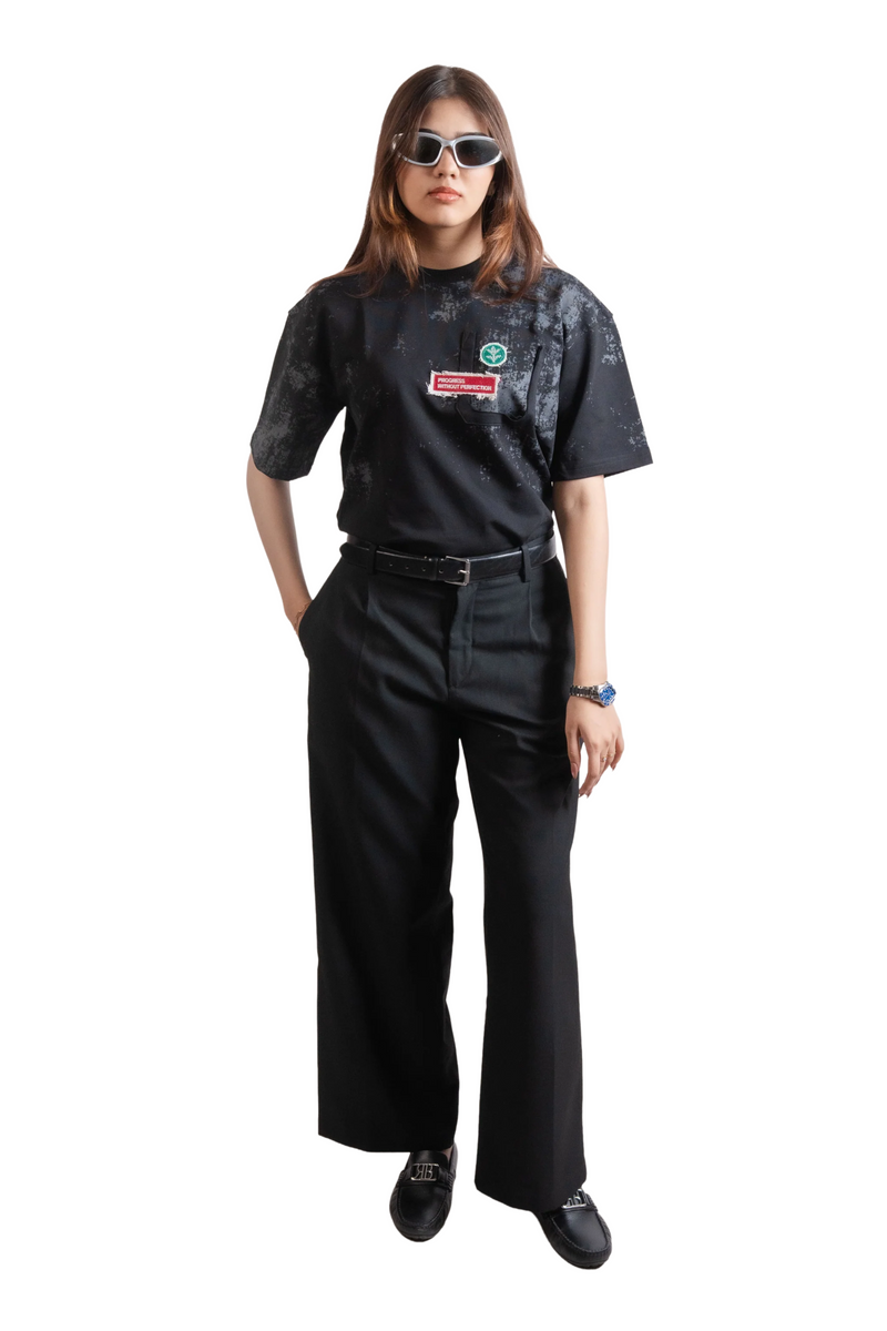 DRO Woven Progress Tee - Charcoal