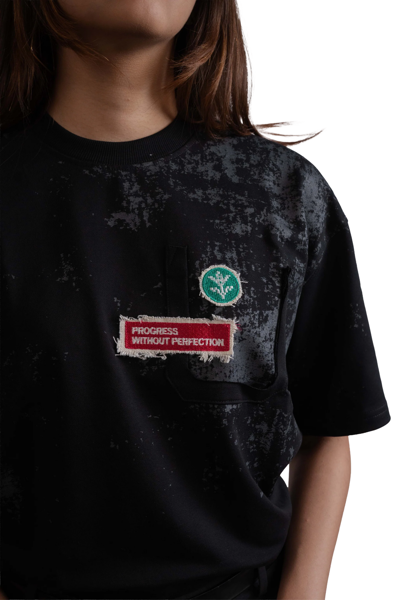 DRO Woven Progress Tee - Charcoal