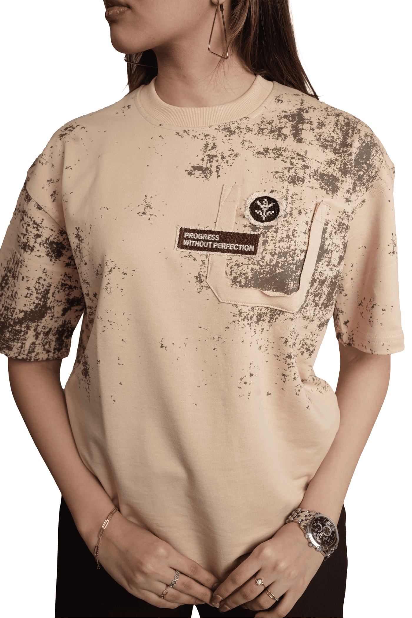 DRO Woven Progress Tee - Pebble