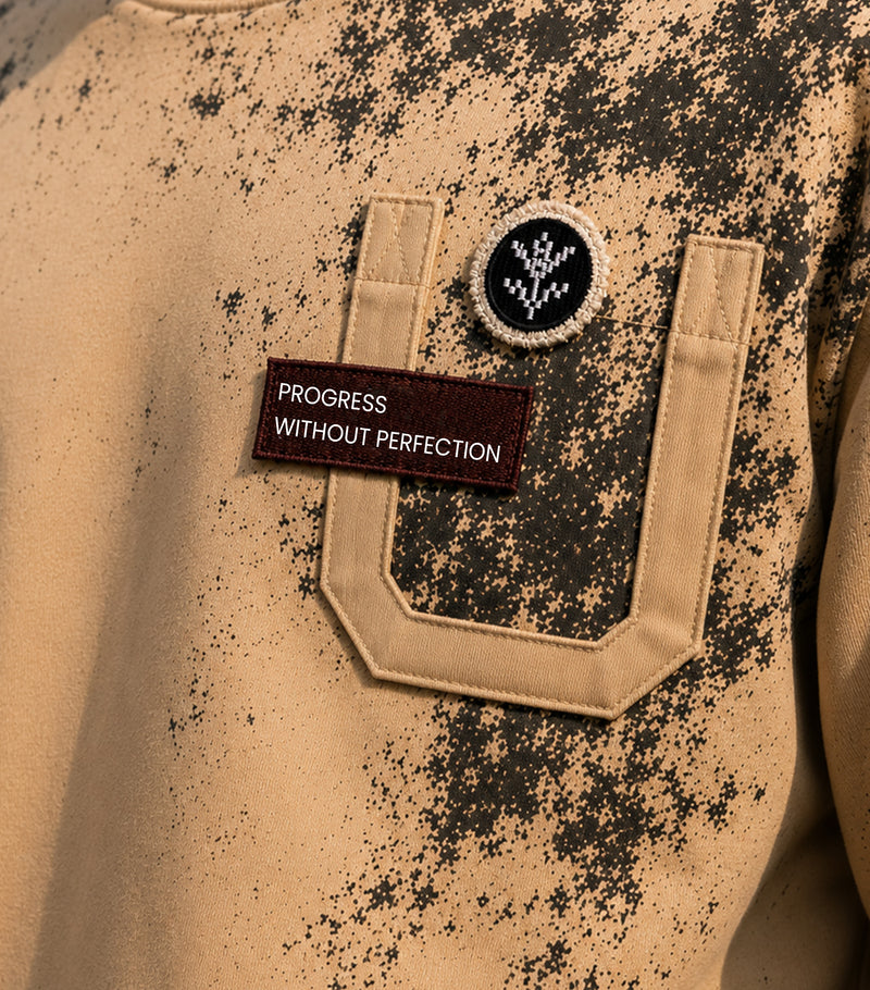 DRO Woven Progress Tee - Pebble