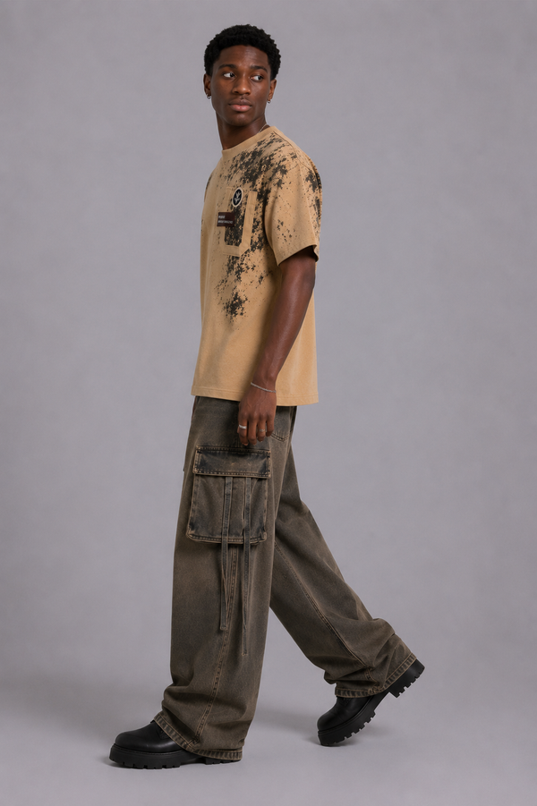 DRO Woven Progress Tee - Pebble