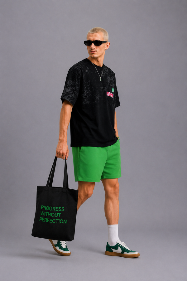 DRO Woven Progress Tee - Charcoal