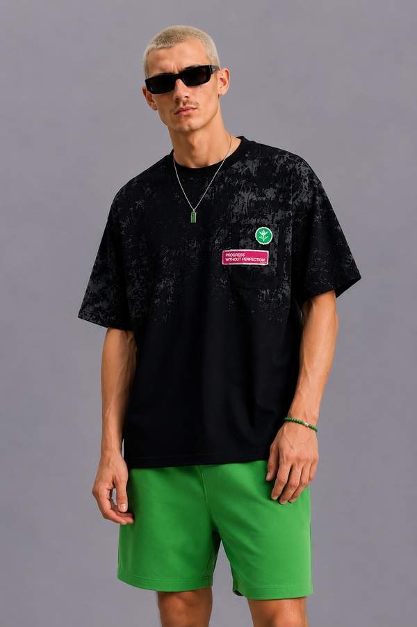 DRO Woven Progress Tee - Charcoal